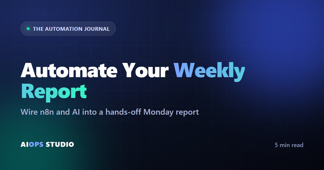 Automate your weekly marketing report with n8n